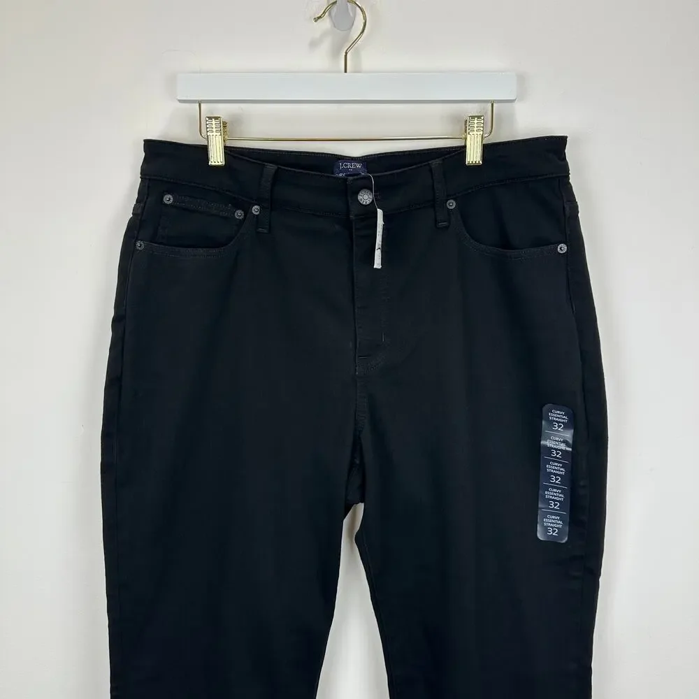 J.Crew Curvy Essential Straight Black Jean All Day Stretch Womens US 32 NWT - Picture 6 of 14